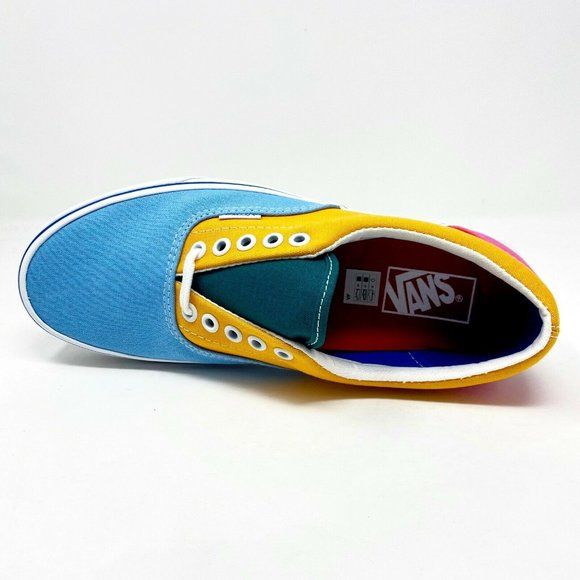 Vans Era (Canvas) Multicolor Bright Orange Blue White Mens Shoes - Picture 4 of 5